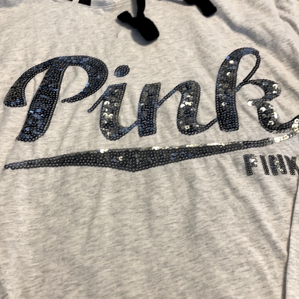 Victoria’s Secret PINK sequin hoodie shirt XS - Picture 4 of 4